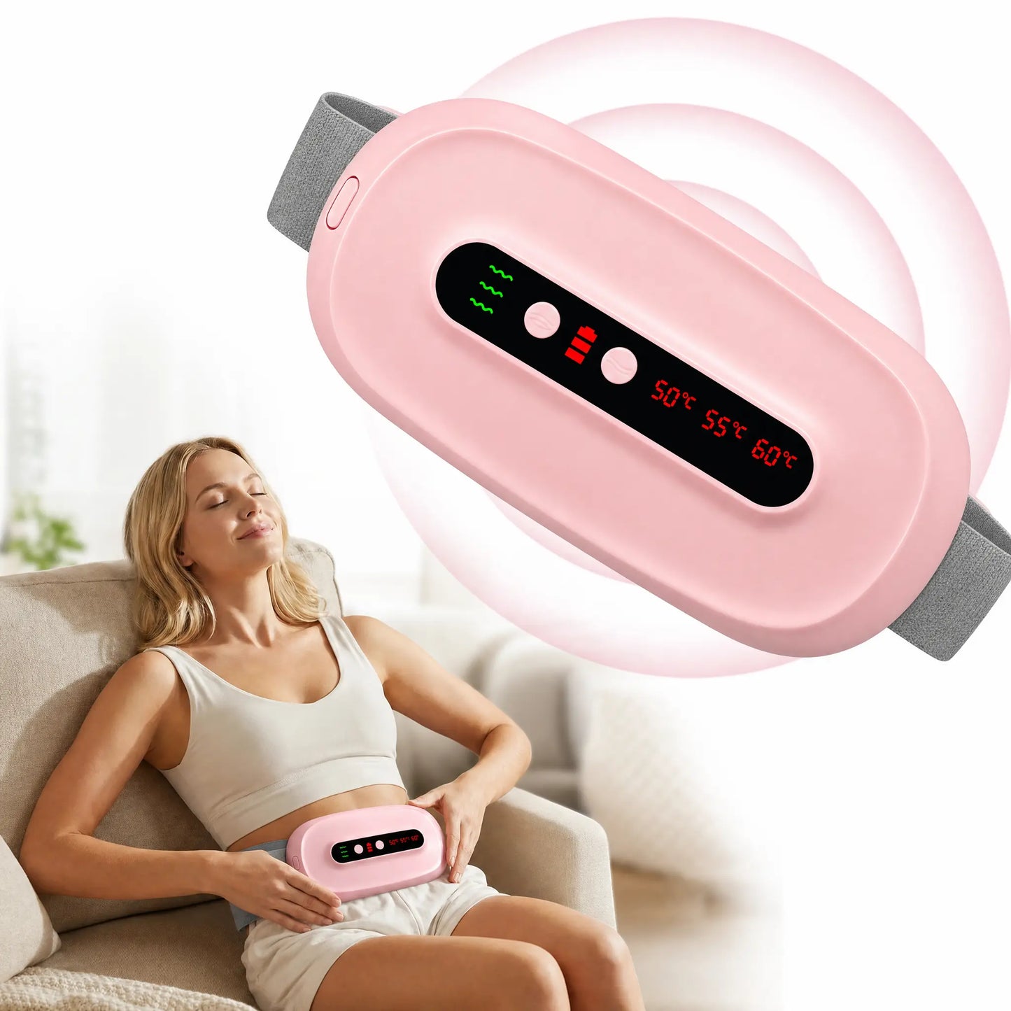 Women'S Cordless Automatic Portable Period Heating Pad for Cramps - Adjustable Belt Belly Wrap with Auto Shut-Off, Women'S Gifts for Menstrual Pain Relief #Mid Year Sale, Womens Gifts
