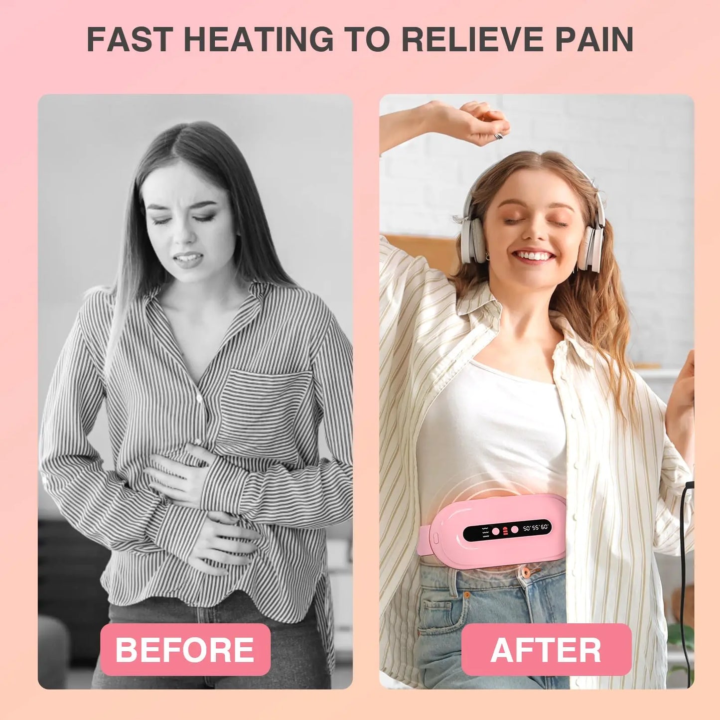Women'S Cordless Automatic Portable Period Heating Pad for Cramps - Adjustable Belt Belly Wrap with Auto Shut-Off, Women'S Gifts for Menstrual Pain Relief #Mid Year Sale, Womens Gifts